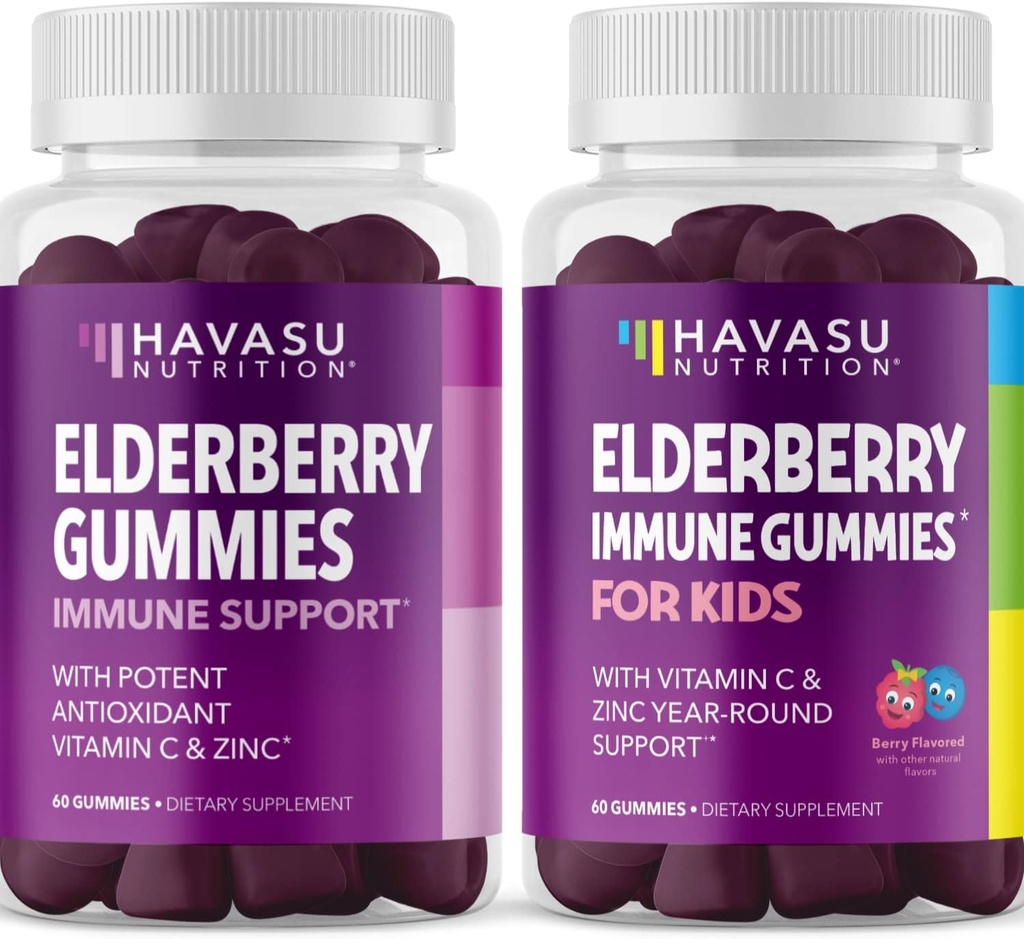 Familie vlierbessen Gummies met zink en vitamine C kruidensupplementen Ingrediënt voor krachtige antioxidant ondersteuning Immune Defense (volwassenen en kinderen)