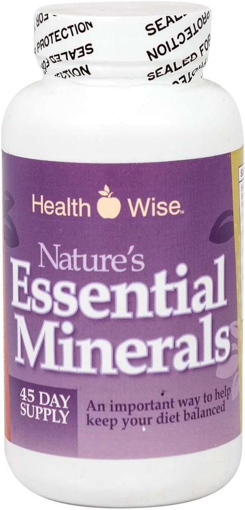HealthSmart Diet Supplement, Natuur... Essentiële Mineralen, Immune Health, Cardiovasculaire Gezondheid, Bot Gezondheid, 180 Capsules