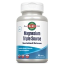 KAL Triple Bron Magnesium Complex, Citrate, Malate, Oxide, Sustained Release, Bot, Spier, Zenuwondersteuning, Veganistisch, Glutenvrij, 60 dagen garantie, 100 porties, 100 tabbladen