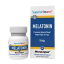 Superior Bron Melatonine 5 mg - Gezonde Slaap Ondersteuning Supplement voor volwassenen - Melatonine Formule met kamille Aids Ontspannen & rustgevende Slaap - 60 Sublingual Dissolving Tablets