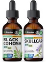 BIO Krauter Black Cohosh Tinctuur 2 Fl. Oz. & Skullcap Tinctuur 2 Fl. Oz.