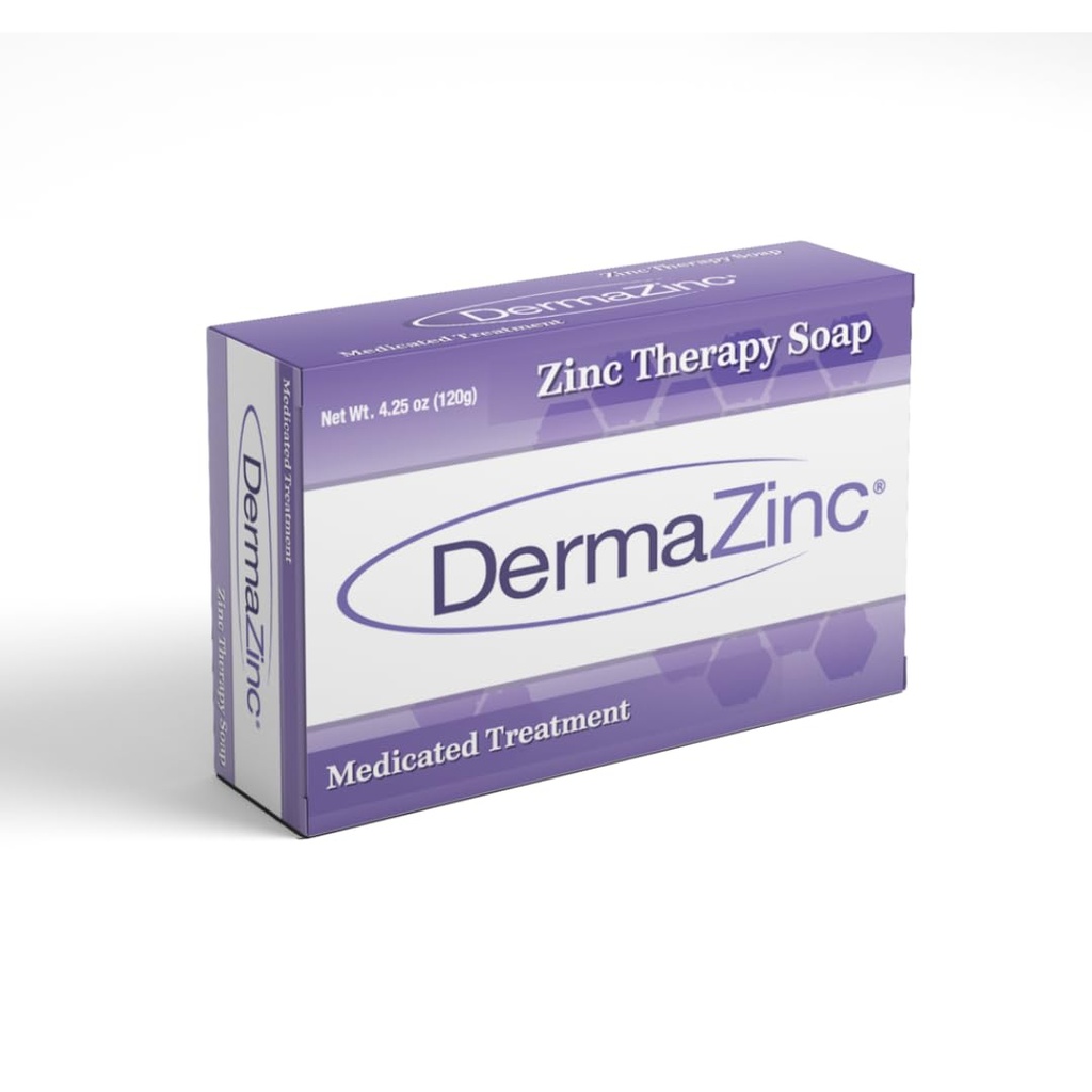 DermaZinc Therapy Soap, Zinc Soap for Skin, Skin Disorder Relief for Psoriasis, Dermatitis, Eczema, and Other Condition Symptoms