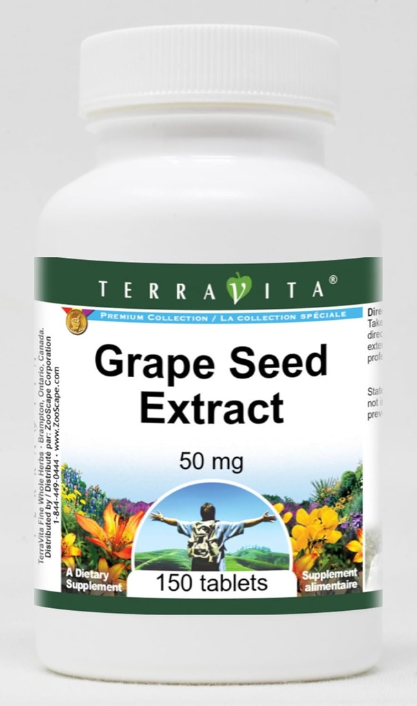 Grape Seed Extract - 50 mg (150 tabletten, ZIN: 406583) - 2 verpakkingen