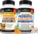 65 miljard CFU Daily Probiotic Supplement (1 maand aanbod) Plus Kurkuma Curcumine met Black Pepper Extract 1500mg Complex (Trial Size)