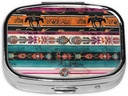 Paard Afdrukken Gedrukte Vierkante pil Organisator met 2 Compartments, Portable Mini Pill Box Pill Case voor Geneeskunde, Vitamine, Visolie, Supplementen