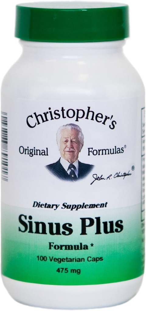 Christopher's Original Formulas Sinus Plus, Sinus Support Capsules, Whole Herb Synergistische Blend, 100 Tellen