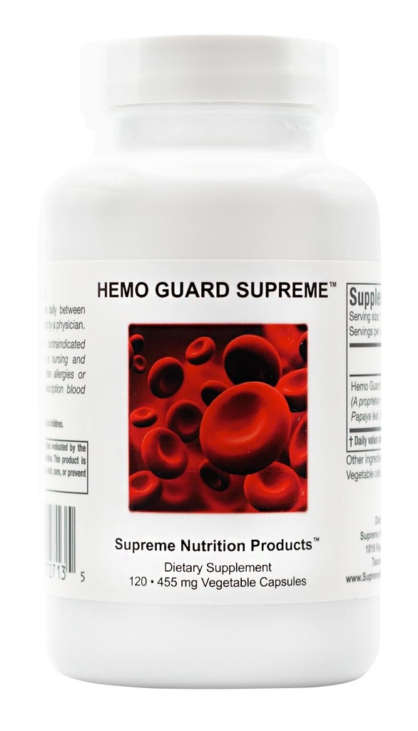 Supreme Nutrition Hemo Guard Supreme, 120 Pure Kruidencombinatie Vegetarische Capsules