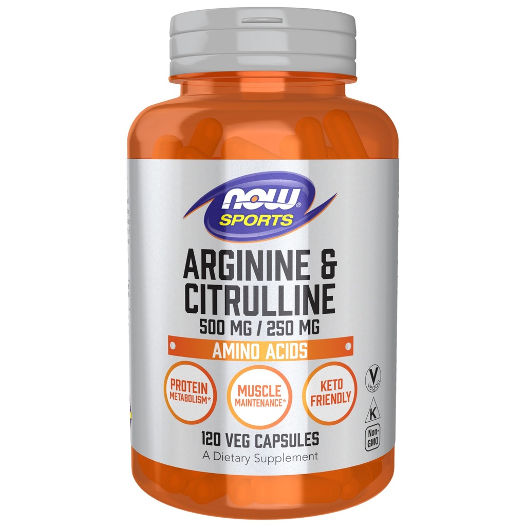 Now Foods Arginine and Citrulline Veg Capsules - 120 Veg Capsules