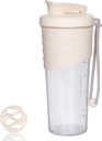 Shaker Bottle for Protein Mixes, 24 oz, Protein Shaker met Whisk Ball, Mixer Bottle, Portable Pre Workout Whey Drink Shaker Cup, Beige