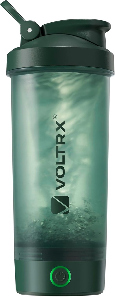 VOLTRX Proteïne Shaker Fles, Fusie USB C Oplaadbare Elektrische Proteïne Shake Mixer, Shaker Cups voor Proteïne Shakes en Maaltijden Vervanging Shakes, BPA Free, 24oz