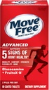Move Free Advanced Glucosamine Chondroitin + Calcium Fructoborate Joint Support Supplement, ondersteunt Mobility Comfort Strength Flexibiliteit & Bone - 80 tabletten (40 porties)