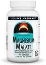 Bron Naturals Magnesium Malate 3750 mg Per Serving Essential Magnesium Malic Acid Supplement - 100 Capsules