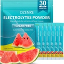Elektrolyten Poeder Pakjes, 30 Sticks Hydration Packets Suikervrij, Electrolyte Drink Mix Portable Electrolyte Packets voor snelle hydratatie, 0 Suiker & 0 Calorie, Watermeloen smaak