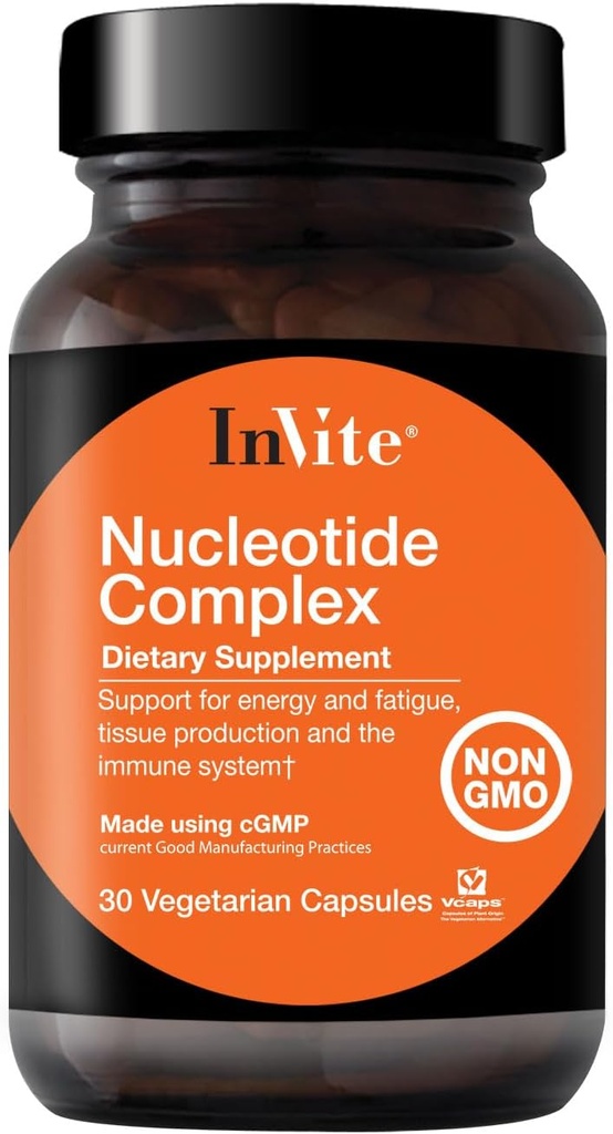 Invite Health Nucleotide Complex - Ondersteunt Immune Health en Energie - Bevat Nucleotide Complex Blend 400 mg Inclusief AMP, CMP, GMP, UMP - 30 Vegetarische Capsules (2-pack)