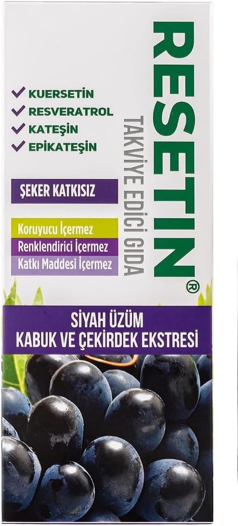 DEMMEX RESTETIN Black Grape Skin and Seed Liquid Extract, Grape Polyfenol Concentrate, 47 mg/ml Total Polyfenolen - 682X More Than Red Wine, Resveratrol, Quercetin, Catechins, 250ml - 8,45 Fl Oz (1)