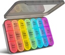 greencycle Weekly pil Organizer 3 keer per dag,7 dag pil Box kleine afdelingen, draagbare dagelijkse geneeskunde planner dispenser geval, thuis & reizen pil container voor vitaminen, visolie en supplementen