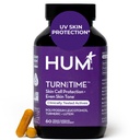 HUM keer terug tijd Kurkuma supplement voor jeugdige uitziende huid ondersteuning met groene thee extract, luteïne en polyfenolen, huidverzorging Veroudering & collageen ondersteuning Capsules voor zelfs Tone, 60 Vegan Capsules