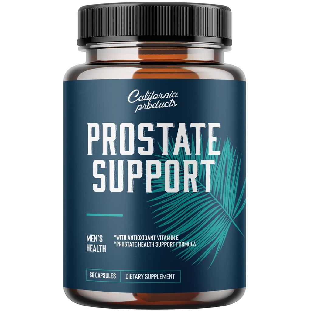 Prostate Support Supplement for Men, Pygeum with Pure Saw Palmetto Berries Extract Vitamins Zinc Plant Sterol Complex Easy Urinary Flow Mens Health