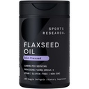 Sportonderzoek Vegan Vlaszaadolie (1200mg) Kruidensupplement met plantaardige ALA Omega 3 - Vegan Certified & Non-GMO Geverifieerd - Gluten, soja en carrageenvrij (180 Veggie Softgels)