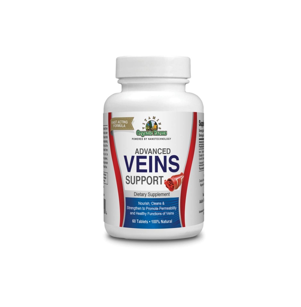 Biologische boerderijen Vitaminen OFV Veins Ondersteuning Supplementen - 60 tabletten - 100% natuurlijke voeding Supplement