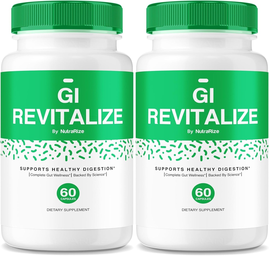 (2 Pack) GI Revitalize - GI Revitalize Pro Pills to Support Healthy Digestion, GI Revitalized Advanced Formula for Gut Health, G I Revitalizer Maximum Strength Supplement Review (120 Capsules)