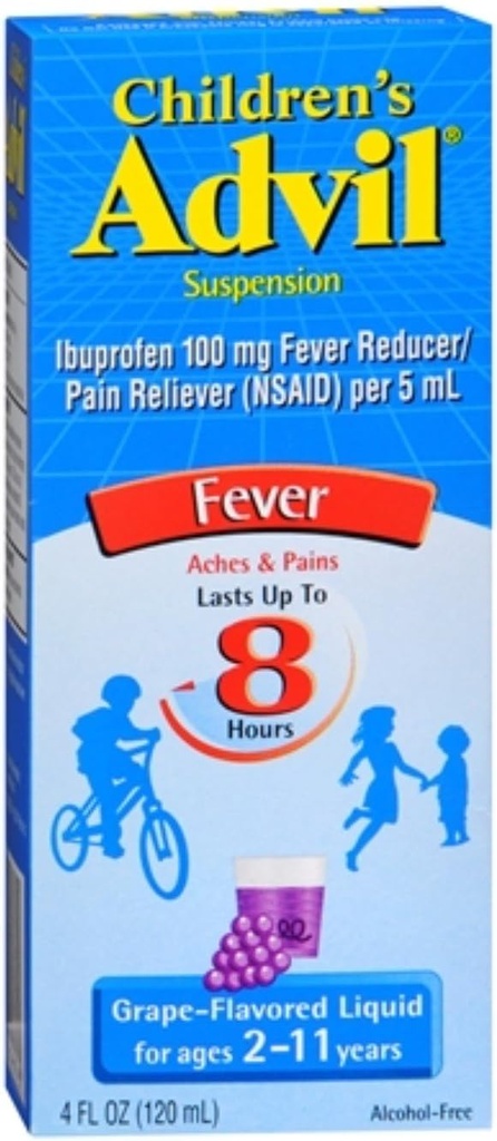 Advil Kinderophanging, Grape 4 oz (verpakking van 6)