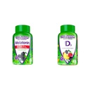Vitafusie Extra sterkte Melatonine Gummy Vitaminen, 5mg, 120 kt Gummies & Vitamine D3 Gummy Vitaminen voor Bone en Immuun Systeem Ondersteuning