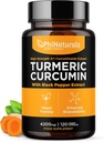 Phinaturals Kurkuma Curcumine Supplement met Black Pepper Extract - 4200 mg Whole Curcuma Root Equivalent Per 3 Capsules Serving - Tumeric Pillen