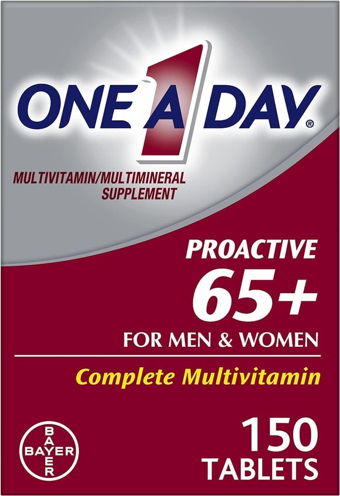 One a Day Proactive 65 Plus Multivitaminen voor mannen en vrouwen, 150 tabletten (verpakking van 2) door One-A-Day