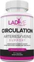 LadyMe Circulatie en Vein ondersteuning helpt verminderen ontcomfort in benen en ondersteunt gezonde cardiovasculaire functies met slagers bezem, Diosmin, Hawthorn tot 3-maands aanbod voor vrouwen 90 capsules