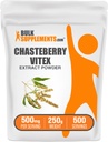 BulkSupplements.com Chasteberry Extract Powder - Chasteberry Sourced from Vitex Berry, Herbal Supplement - Vegan & Gluten Free, 500mg per portie, 1kg (2,2 lbs) (pakket van 5)