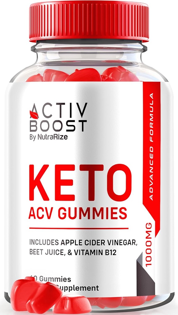 NutraRize Activ Boost Keto ACV Gummies - Keto supplement voor geavanceerde gewichtsverlies, maximale sterkte, Gomitas Reviews (60 Gummies)
