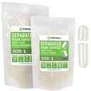 XPRS Nutra Vegan Maat 1 Gescheiden Capsules - 1000 Tel Clear Premium Lege Capsules gescheiden in zakken - Pillen 1 voor DIY supplement vullen
