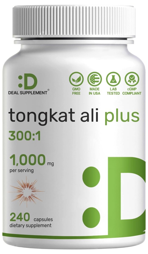Tongkat Ali Extract 300:1 met geile geit onkruid 1,100mg 