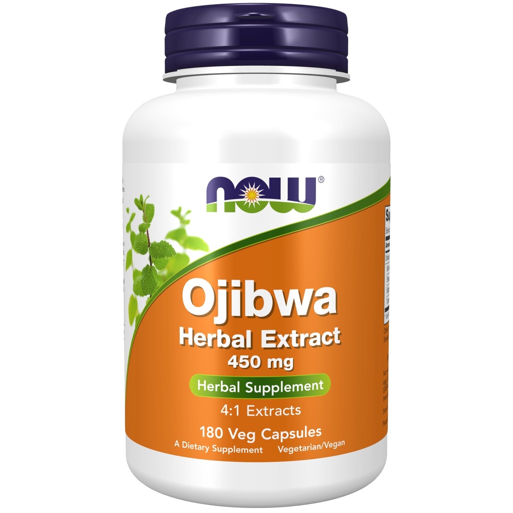 NU Supplementen, Ojibwa Kruidenextract 450 mg, Geconcentreerde Blend , Alcohol-Free, 4:1 Kruidenextracten, 180 Veg Capsules