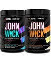 Jacked Factory X John Wick - Wick Mode Pre Workout Powder - Intense Energy, Battle-Ready Focus, Niet te stoppen inzet, en Sheer Will - Baba Yaga Blue Raz & Last Tropical Sunrise