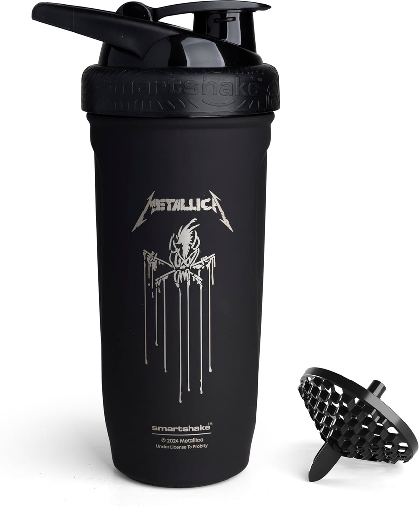 Smartshake Rockband Versterk Roestvrij stalen Protein Shaker Bottle 900 ml 