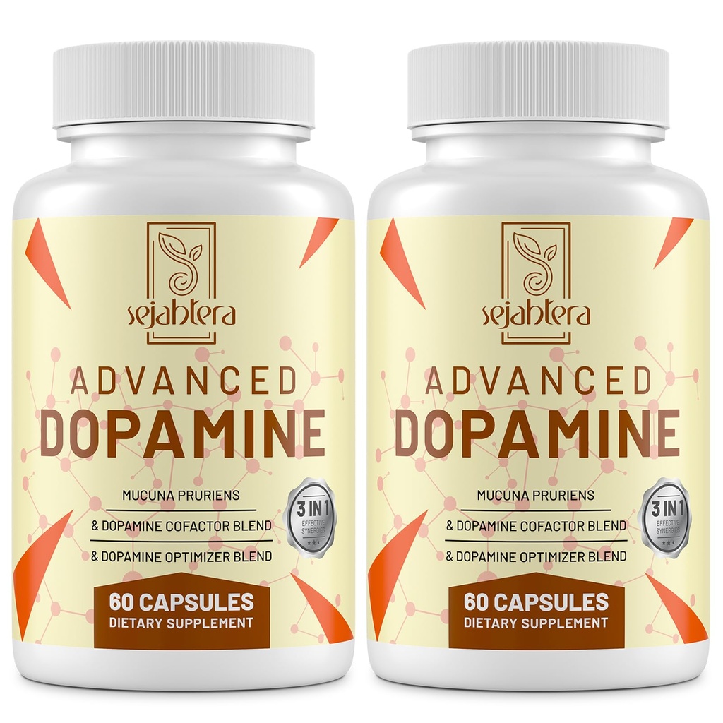 Dopamine Supplement-Mucuna Pruriens Seed Extract,Premium Vitaminen, Mineralen en Natuurlijke Plant Extracten voor Mentale Drive, Duidelijkheid, Focus-120 Capsules