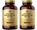 Solgar Avond Primrose Oil 500 mg - 180 Softgels, Pack of 2 - Cold Pressed Bron van GLA - Glutenvrij, Zuivelvrij - 360 Totaal porties