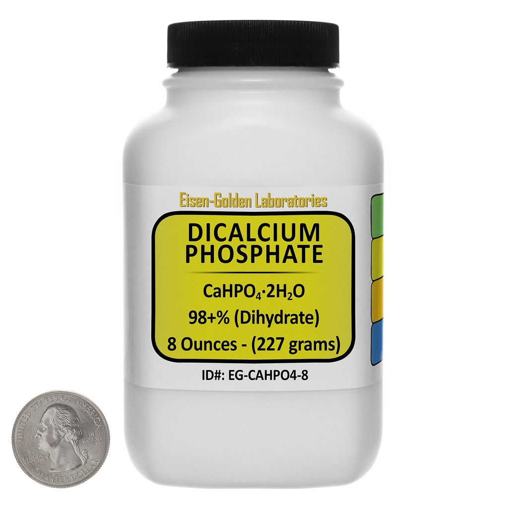 Dicalciumfosfaat [CaHPO4] 98+% USP-kwaliteit Poeder 8 Oz in een space-saver fles
