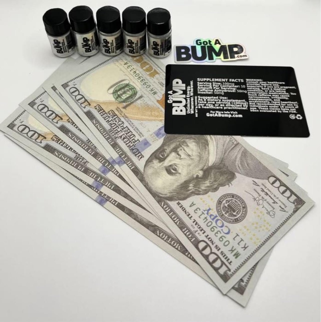 Een BumpTM - 1g Container (500mg Cafeïne per injectieflacon) (Starter Bundle)