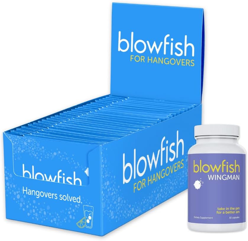 Blowfish Complete Recovery System: Morning Relief for Enhanced Recovery 25 Envelopes & 30 Pillen inbegrepen