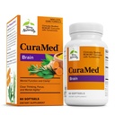 Terry Naturally CuraMed Brain - Dieetsupplement ter ondersteuning van helderheid en focus - Brain Health Supplement met Curcumin & Turmeric Essential Oil to Aid Concentratie - 60 Softgels