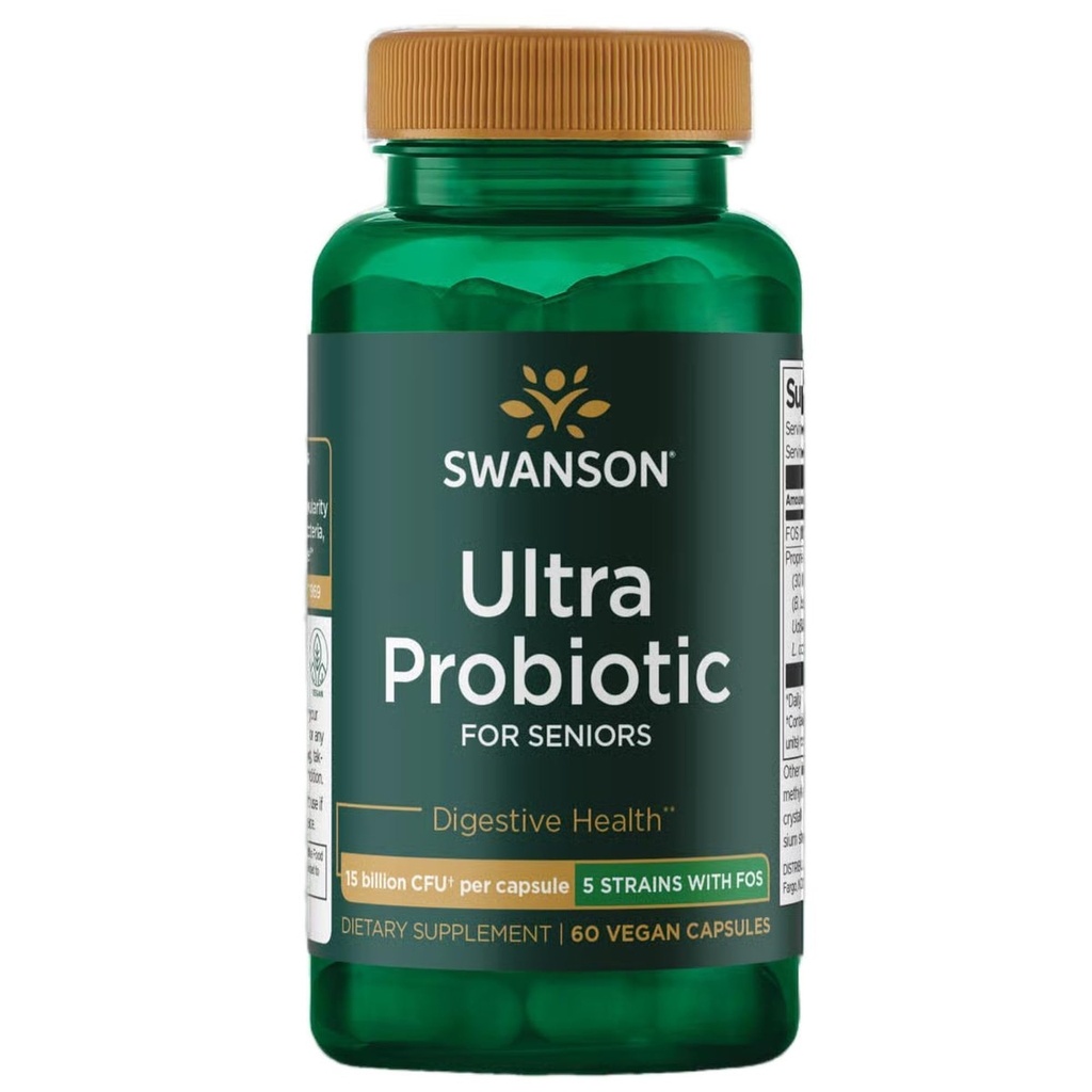 Swanson Ultra Probiotic voor senioren 30 miljard Cfu 60 Veg capsules
