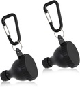 2 stuks Proteïnepoeder Container, Proteïne Poeder Travel Container, Proteïne Poeder Container te gaan, Preworkout / Gym Supplemen Keychain (Zwart, 100ml)