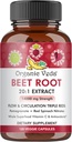 Biologische Veda Beetwortel Capsules - Triple Reds Nitric Oxide Beet Supplementen - Geconcentreerde nitraten en vitamine C Blend van bietenwortel Extract, Rode