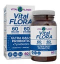 Vital Planet - Vital Flora Ultra Daily Probiotic 60 Miljard CFU, Diverse Strains, Biologische Prebiotica, Immune Support, Bloating Relief, Digestieve Gezondheid Probiotica voor vrouwen en mannen 60 Capsules