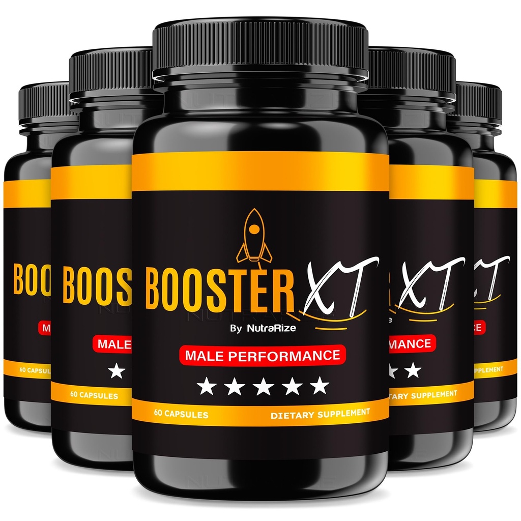 NutraRize (Pack van 5 Booster XT voor mannen, Mannelijke Enhancement Capsules, Premium Formule ter ondersteuning van dagelijkse energie & Peak Performance, Multivitamine pillen voor algemene gezondheid, Reviews (300 capsules)