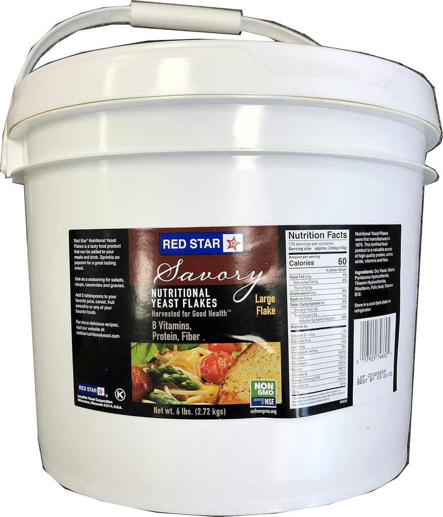 RED STAR Nutritional Large Gist Flake, 6 pond