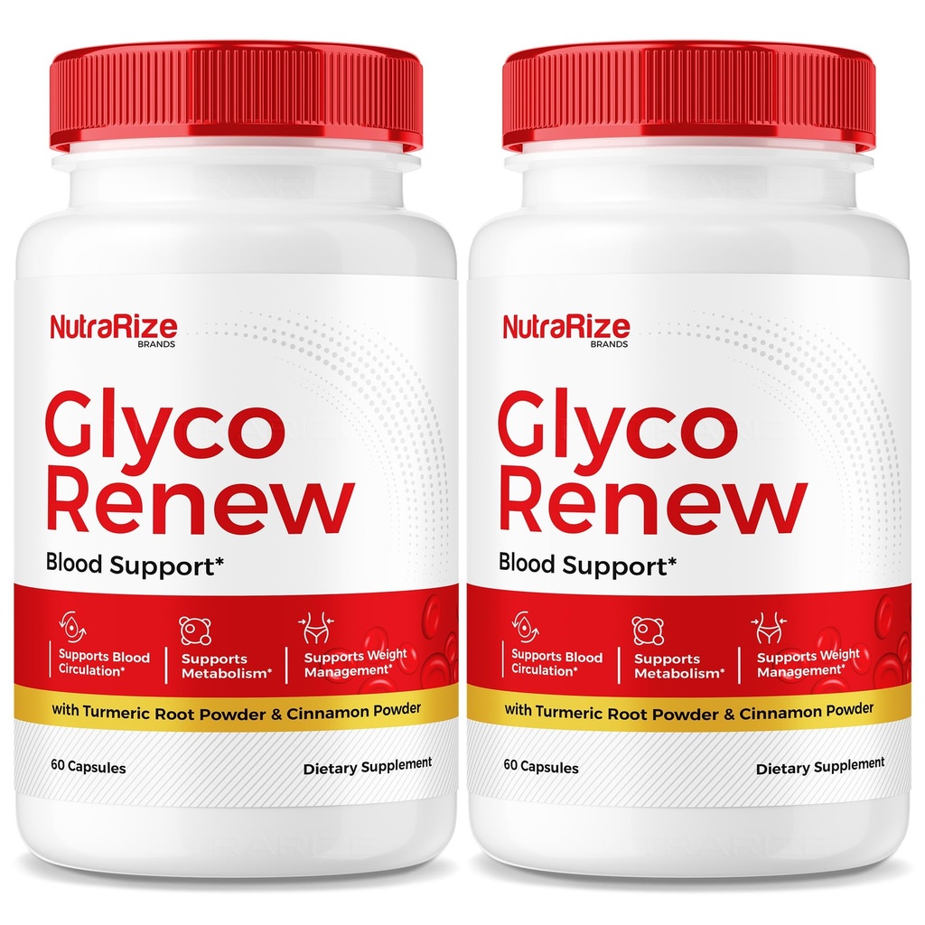 NutraRize (Pack van 2 Glyco Vernieuwen pillen, alle natuurlijke bloed ondersteuning formule, maximale sterkte supplement om te behouden stabiele niveaus, uw reis naar gezondheid, officiële beoordelingen (120 capsules)